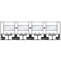 Booth Seating - Restaurant Elevation