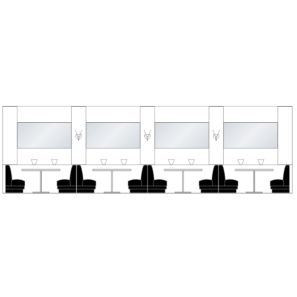 Example Image: Booth Seating - Restaurant Elevation