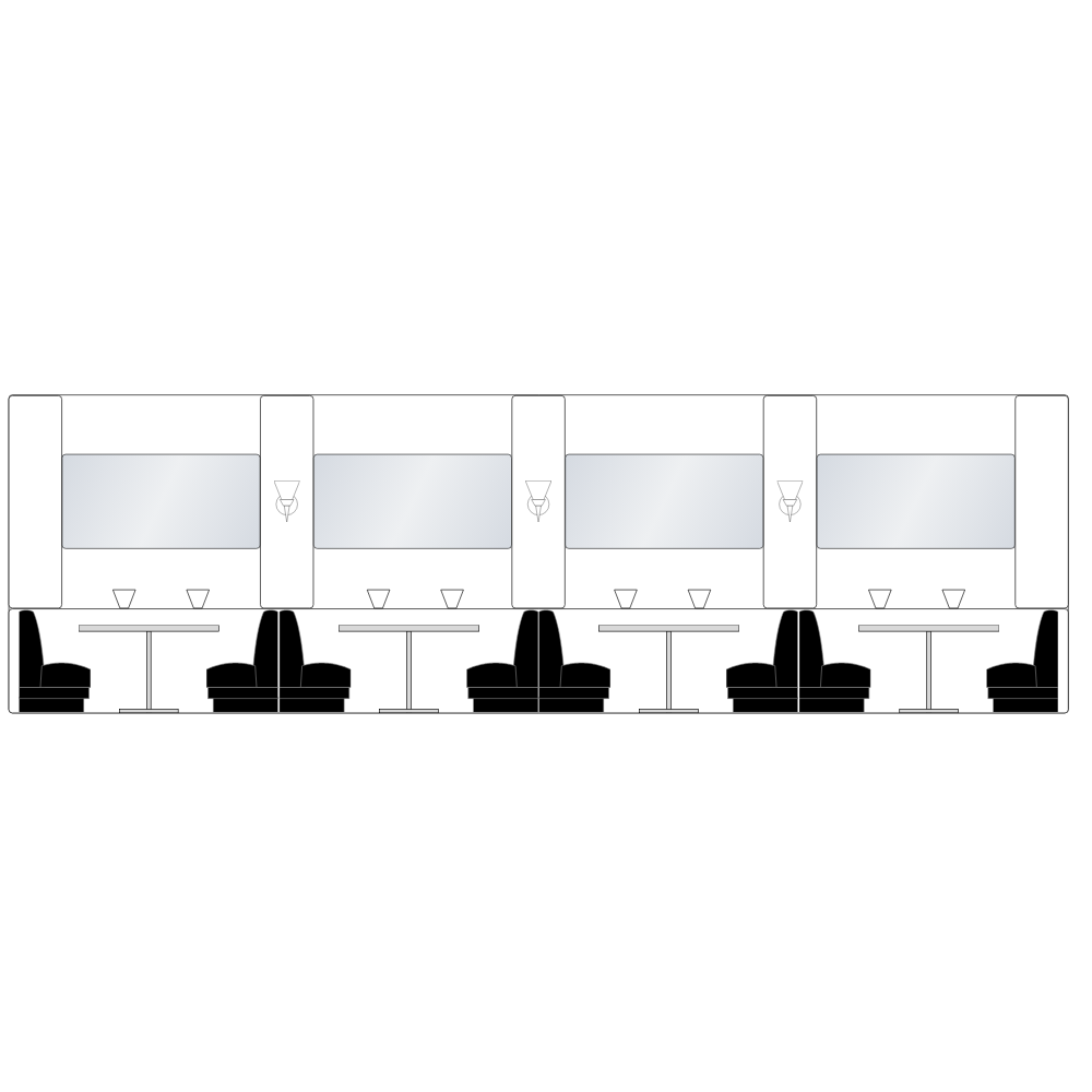 Example Image: Booth Seating - Restaurant Elevation