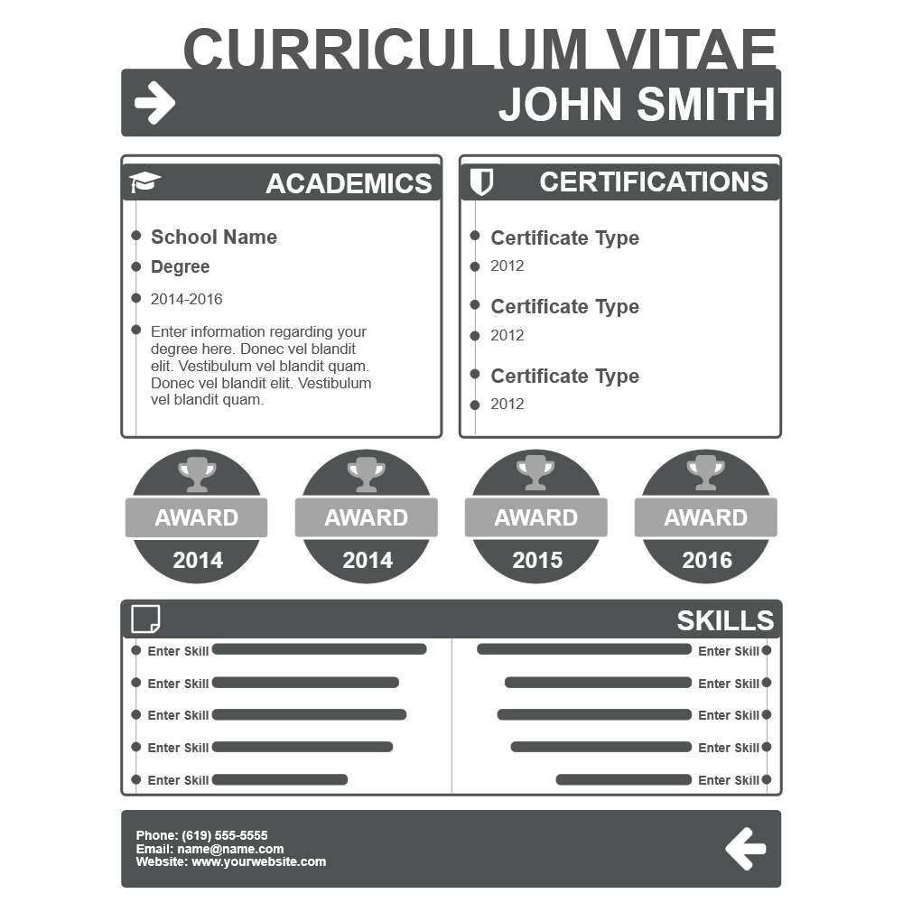 Example Image: Curriculum Vitae 01