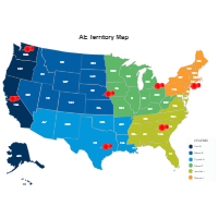 Sales Territory Map for Account Executives