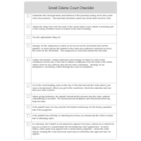Small Claims Court Checklist