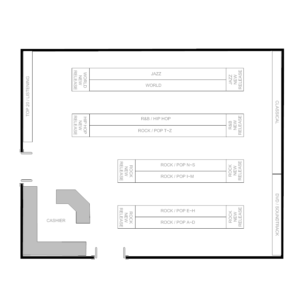 Example Image: Records Shop Layout