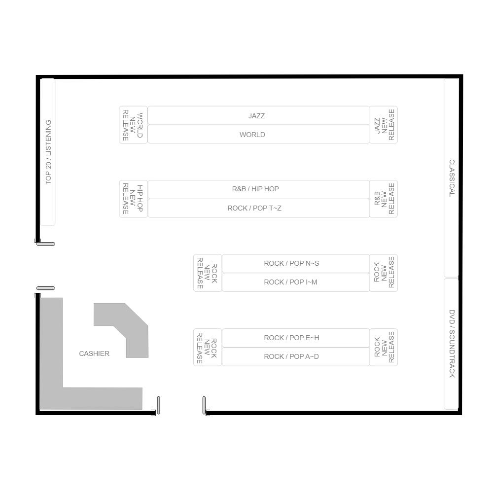 Example Image: Records Shop Layout