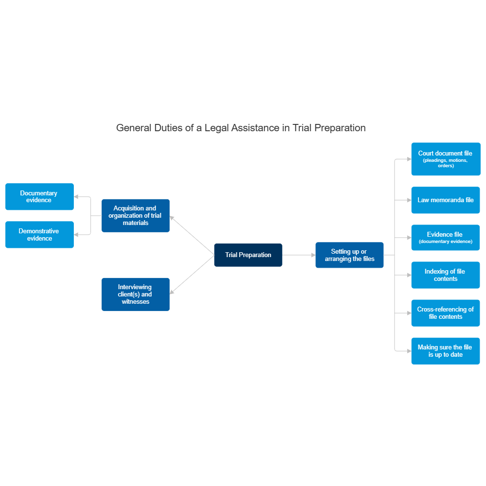 Example Image: General Duties of a Legal Assistance in Trial Preparation