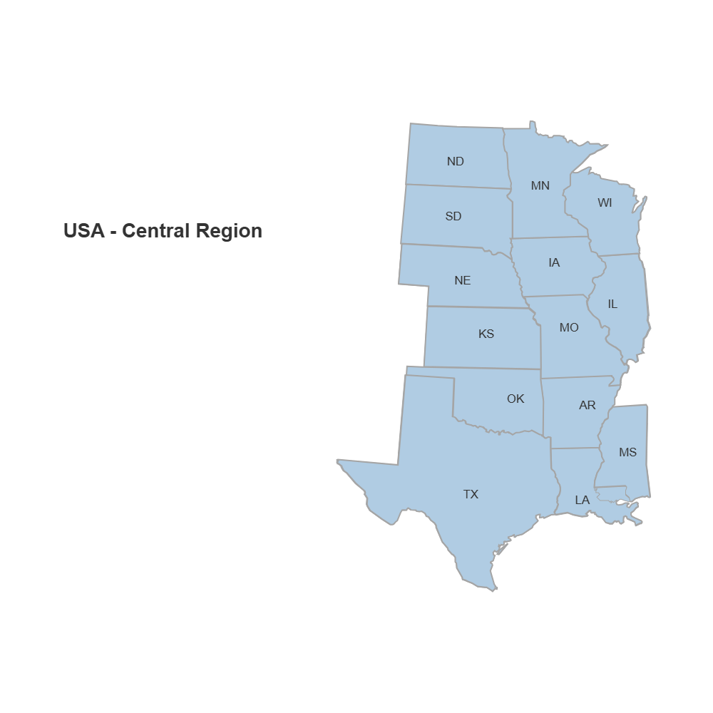 Example Image: USA Region - Central