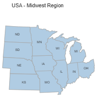 USA Region - Midwest