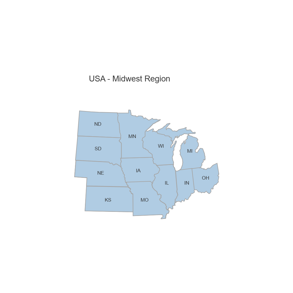 Example Image: USA Region - Midwest