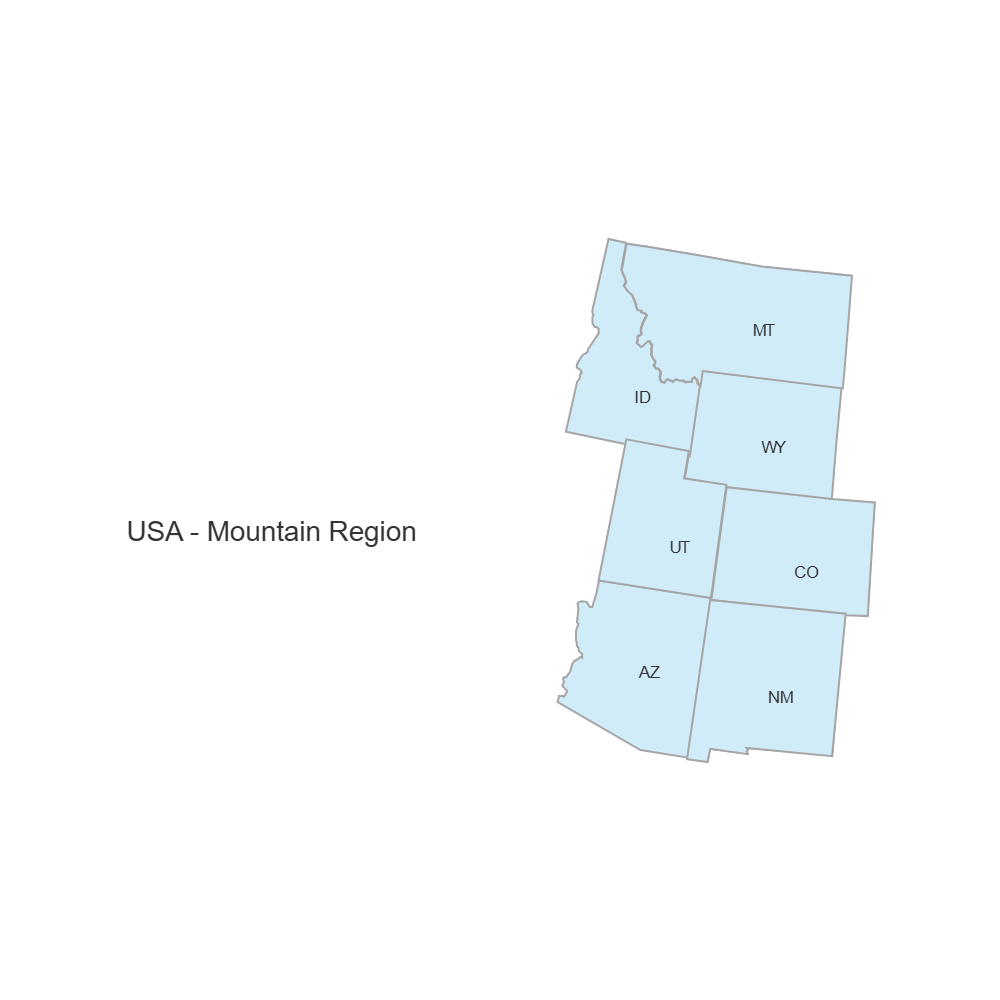 Example Image: USA Region - Mountain