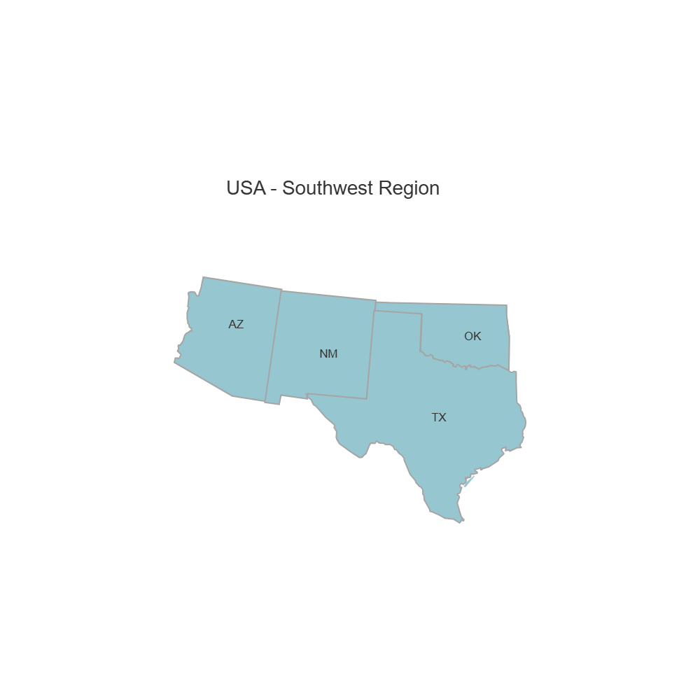 Example Image: USA Region - Southwest