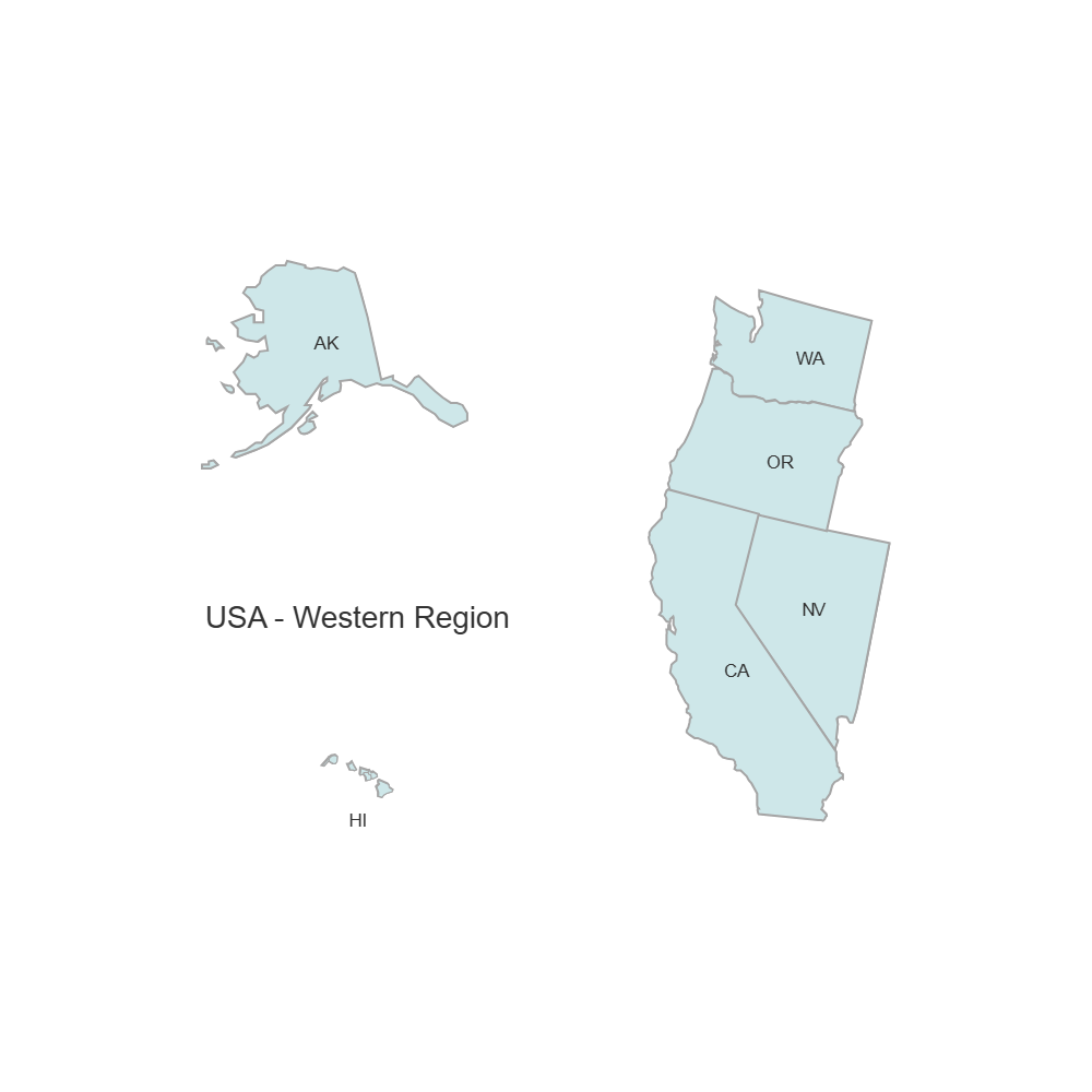 Example Image: USA Region - Western