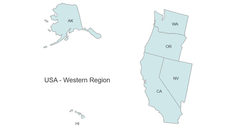Example Image: USA Region - Western