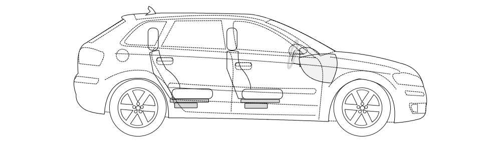 Example Image: 4-Door Compact Car - 1 (Side View)