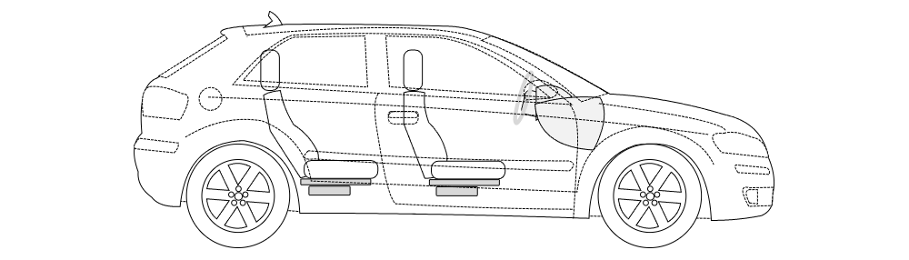 Example Image: Vehicle Diagram - 2-Door Compact Car Side View