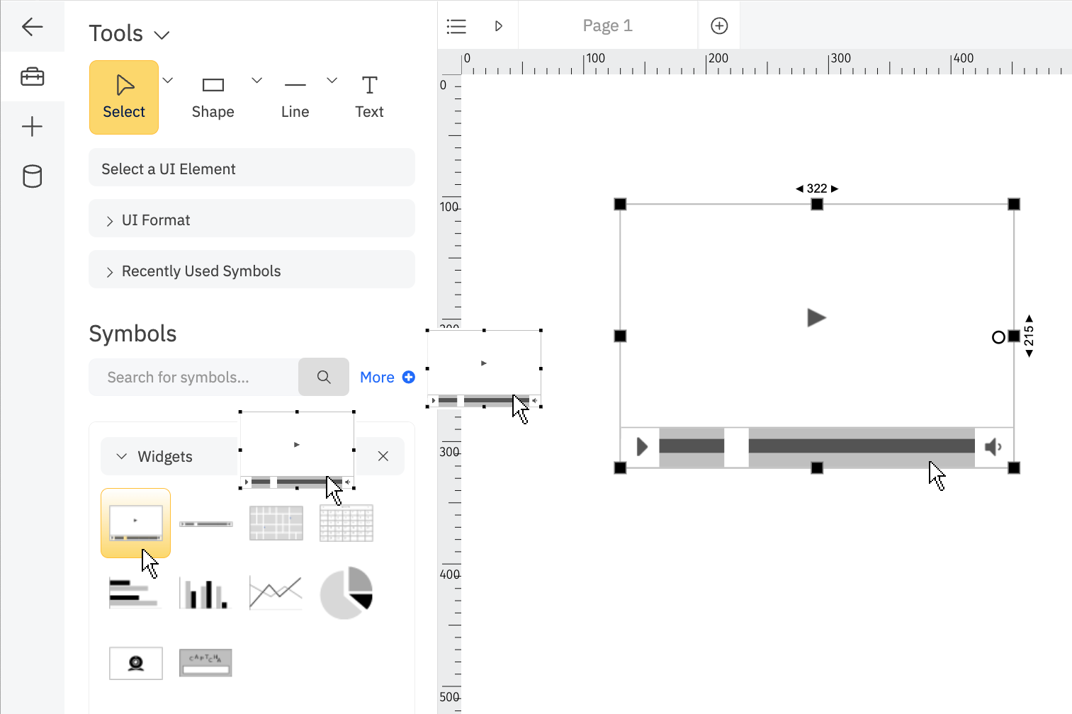 Smart wireframe symbols