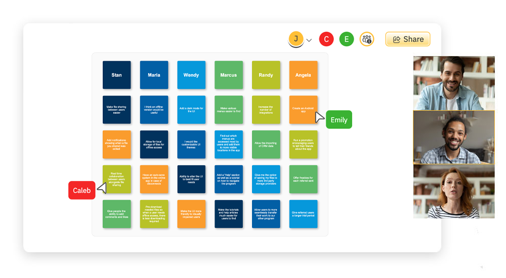 Multi-diagram whiteboard